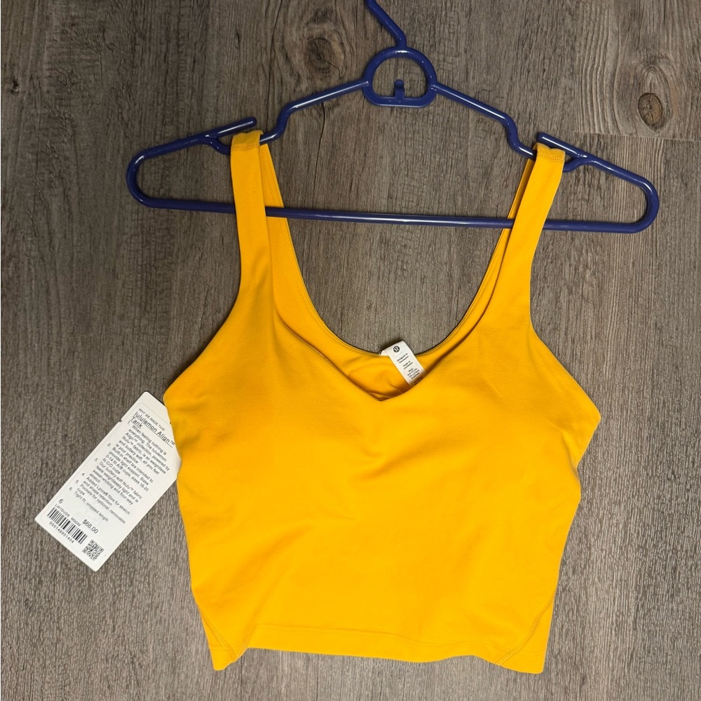 Lululemon Athletica Yellow Align Crop Tank Top NWT